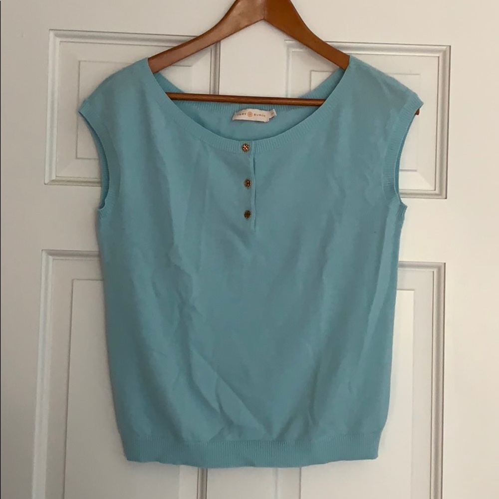 Tory Burch short sleeved cashmere sweater